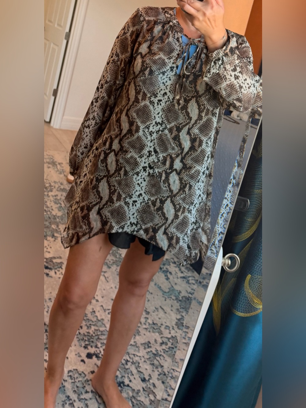 Annalee + Hope snakeskin print blouse.